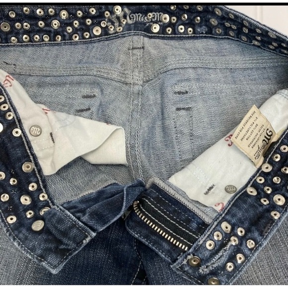 Miss Me Sz 28 Studded Boot Cut Denim Blue Jeans Womens RARE - Picture 15 of 15
